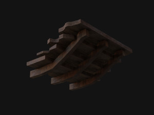Wooden Stairs 3D Model