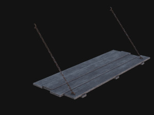 Medieval Prison Bed 3D 模型