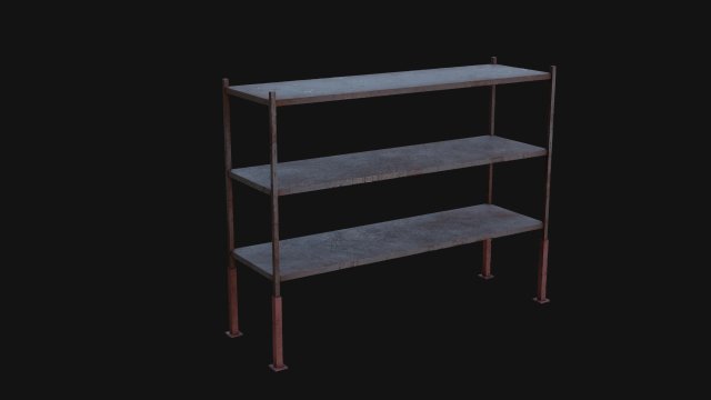 Shelf large Modello 3D .c4d .max .obj .3ds .fbx .stl .blend 