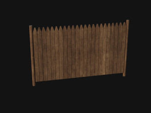 Wooden Fence Model 3D