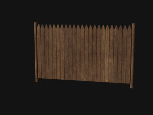 Wooden Fence Model 3D