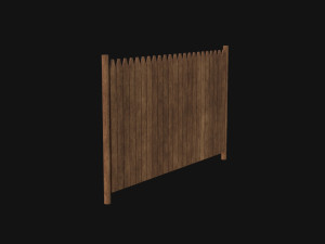 Wooden Fence Model 3D