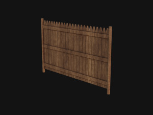 Wooden Fence Model 3D