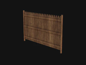 Wooden Fence 3D Model