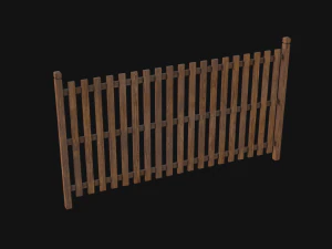 Деревянный забор 3D Модель