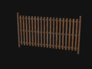 Wooden Fence 3D Model