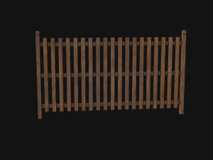 Wooden Fence 3D Model