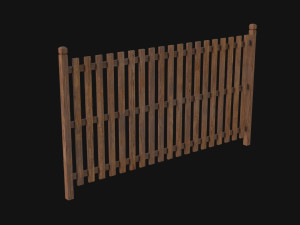 Wooden Fence 3Dモデル