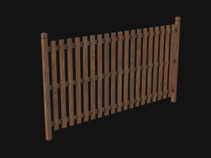 Wooden Fence 3D Model