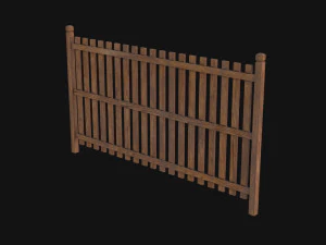 Wooden Fence 3D Model