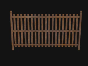 Wooden Fence 3D Model