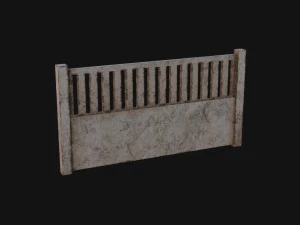 Бетонный Забор 3D Модель