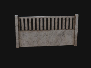 Concrete Fence 3D Модель