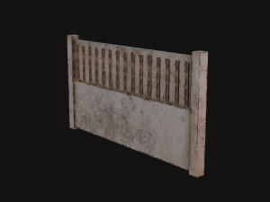 Concrete Fence 3D Модель