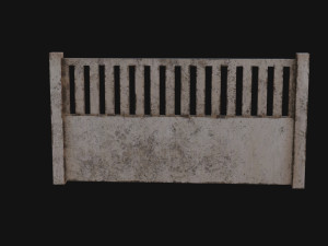 Concrete Fence 3D Модель