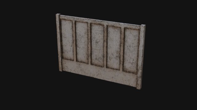 Concrete Fence Modèle 3D .c4d .max .obj .3ds .fbx .stl .blend 