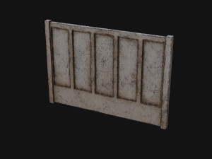 Concrete Fence 3D 模型