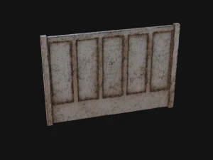 Concrete Fence 3D Model