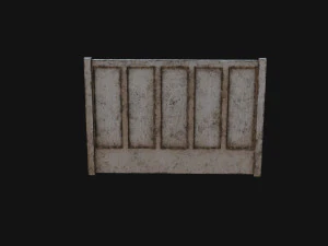 Concrete Fence 3D Model