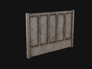 Concrete Fence 3D Model