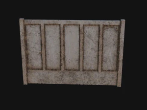 Concrete Fence 3D Model