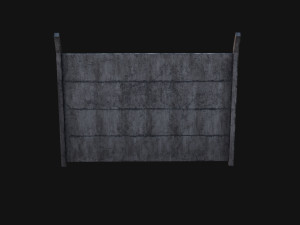 Concrete Fence Model 3D