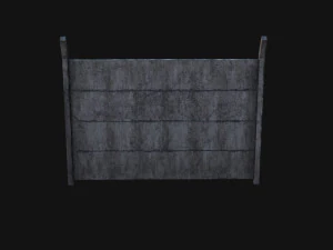 Concrete Fence 3D Model