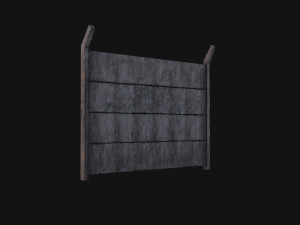 Concrete Fence Model 3D