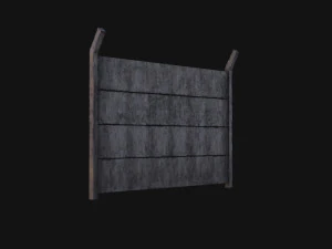 Concrete Fence 3D Model