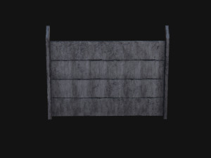 Concrete Fence Model 3D