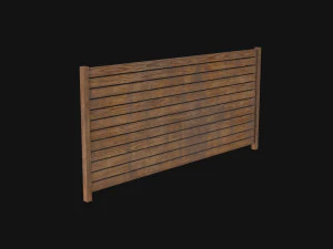 Wooden Fence 3D Model