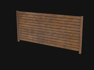 Wooden Fence 3D Model