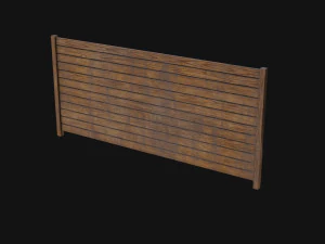Wooden Fence 3D Model