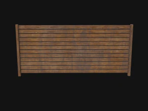 Wooden Fence 3D Model