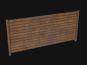 Wooden Fence 3D Model