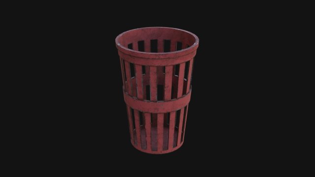 Trash can Model 3D .c4d .max .obj .3ds .fbx .stl .blend 