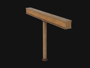 Промышленный потолочный столб 3D Модель