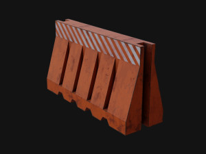 Plastic Barrier 3D Model