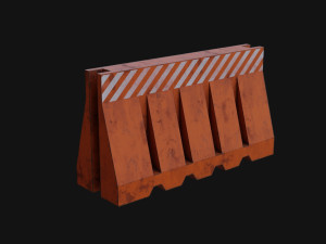 Plastic Barrier 3D Model