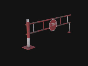 Road Block Gate 3D 模型