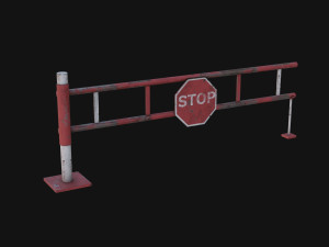 Road Block Gate Modèle 3D