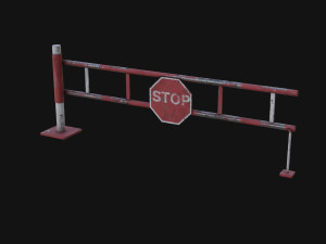 Road Block Gate Modèle 3D