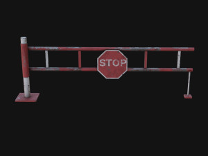 Road Block Gate Modèle 3D