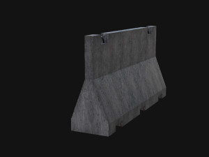 Traffic barrier Model 3D
