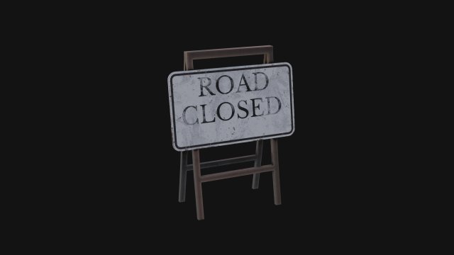 Barrier road close Model 3D .c4d .max .obj .3ds .fbx .stl .blend 