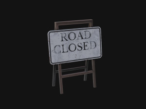 Barrier road close 3D 模型