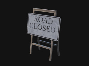 Barrier road close Model 3D