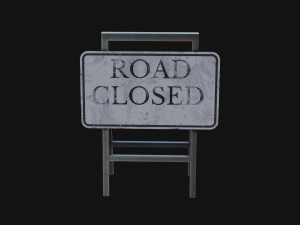 Barrier road close Model 3D