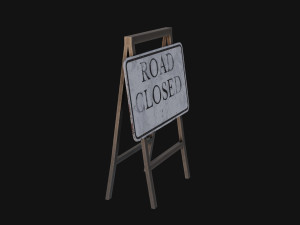 Barrier road close Model 3D