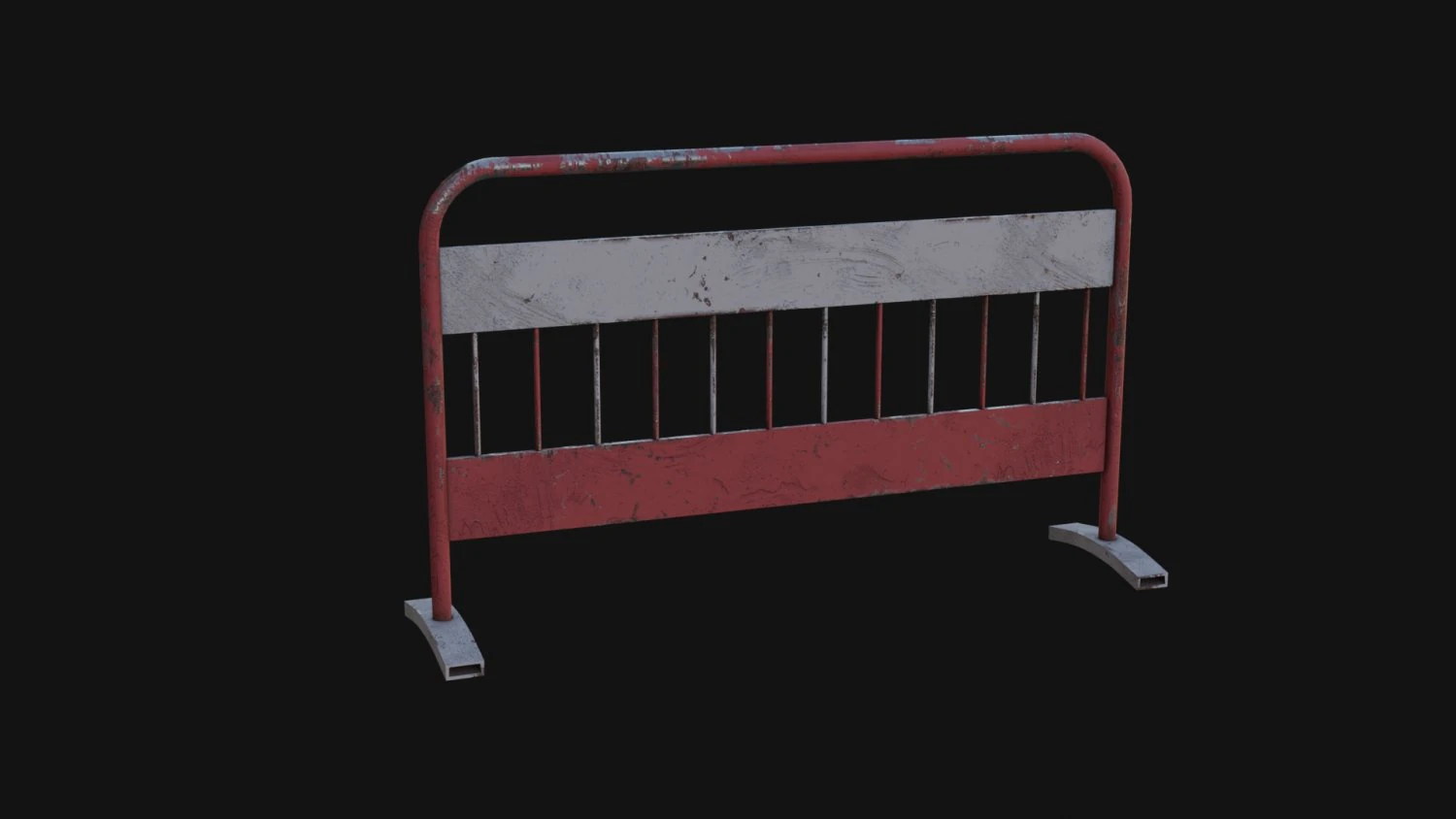 Traffic barrier 3D Model .c4d .max .obj .3ds .fbx .stl .blend 